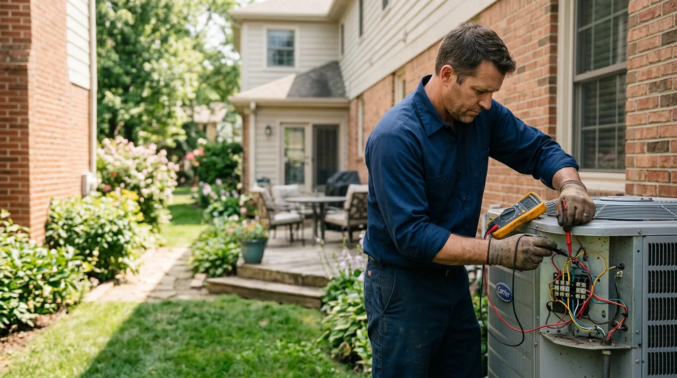 HVAC technician working near Dover, MA